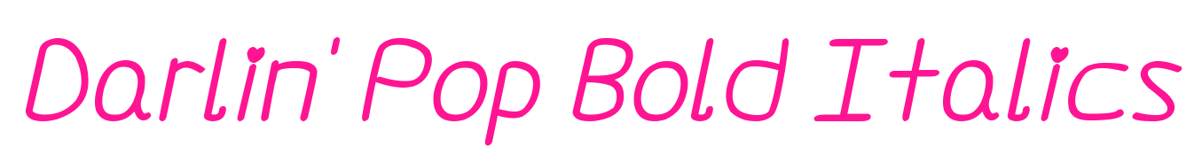 Darlin' Pop Bold Italics预览图片