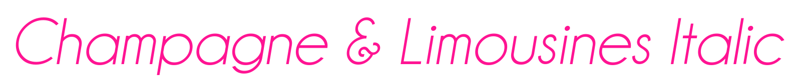 Champagne & Limousines Italic预览图片