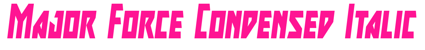 Major Force Condensed Italic预览图片