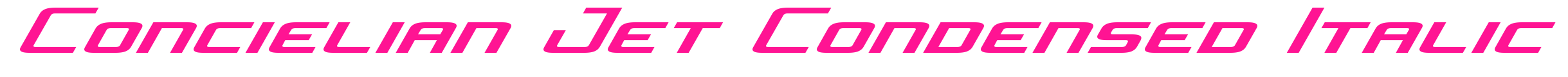 Concielian Jet Condensed Italic预览图片