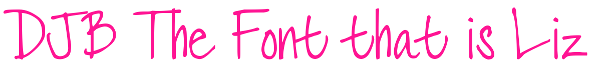 DJB The Font that is Liz预览图片