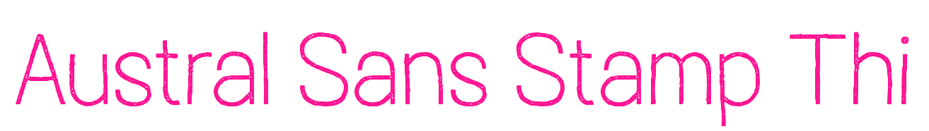 Austral Sans Stamp Thi预览图片