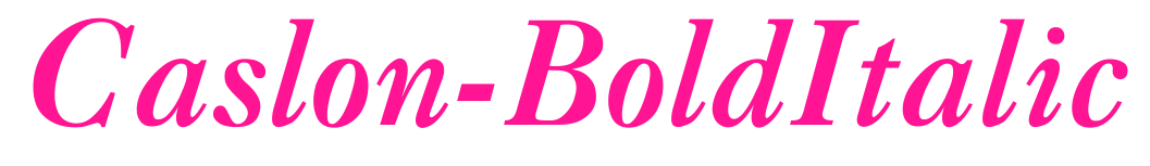 Caslon-BoldItalic预览图片