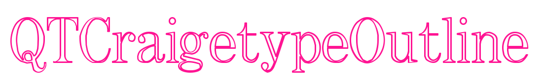 QTCraigetypeOutline预览图片
