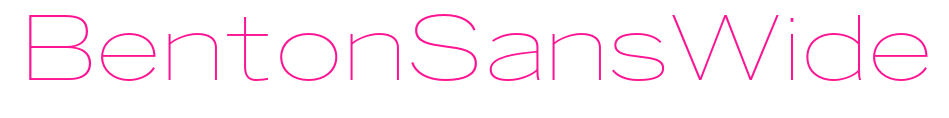 BentonSansWide预览图片