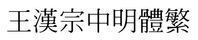 王漢宗中明體繁预览图片