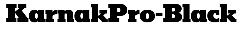 KarnakPro-Black预览图片
