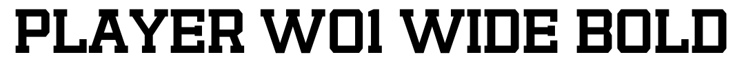 Player W01 Wide Bold